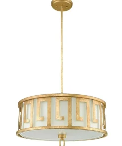 Store Sklep Kaja Lampa wisząca do klasycznego wnętrza GN-LEMURIA-P-L z serii LEMURIA postarzanezłoto
