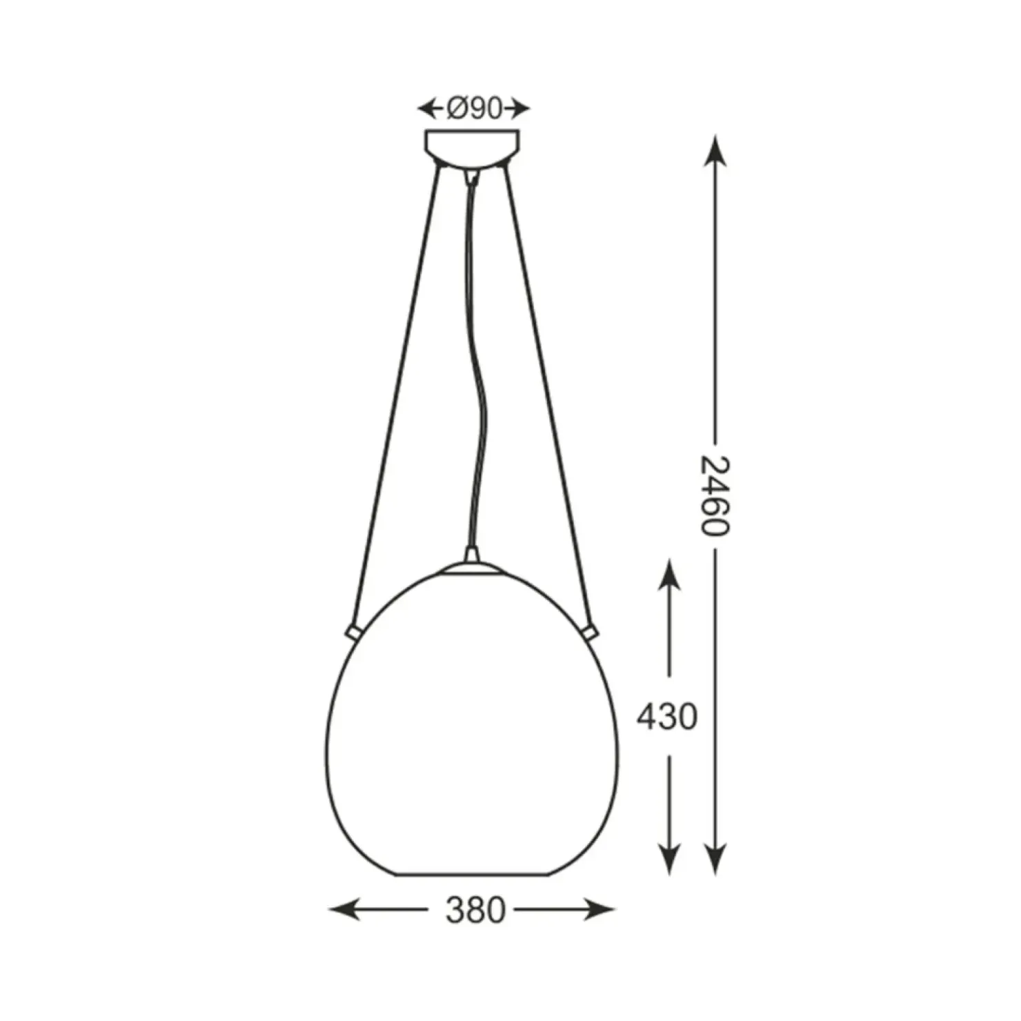 New Sklep Kaja Lampa wisząca do nowoczesnej kuchni P19066B-D38 MOON | Kaja