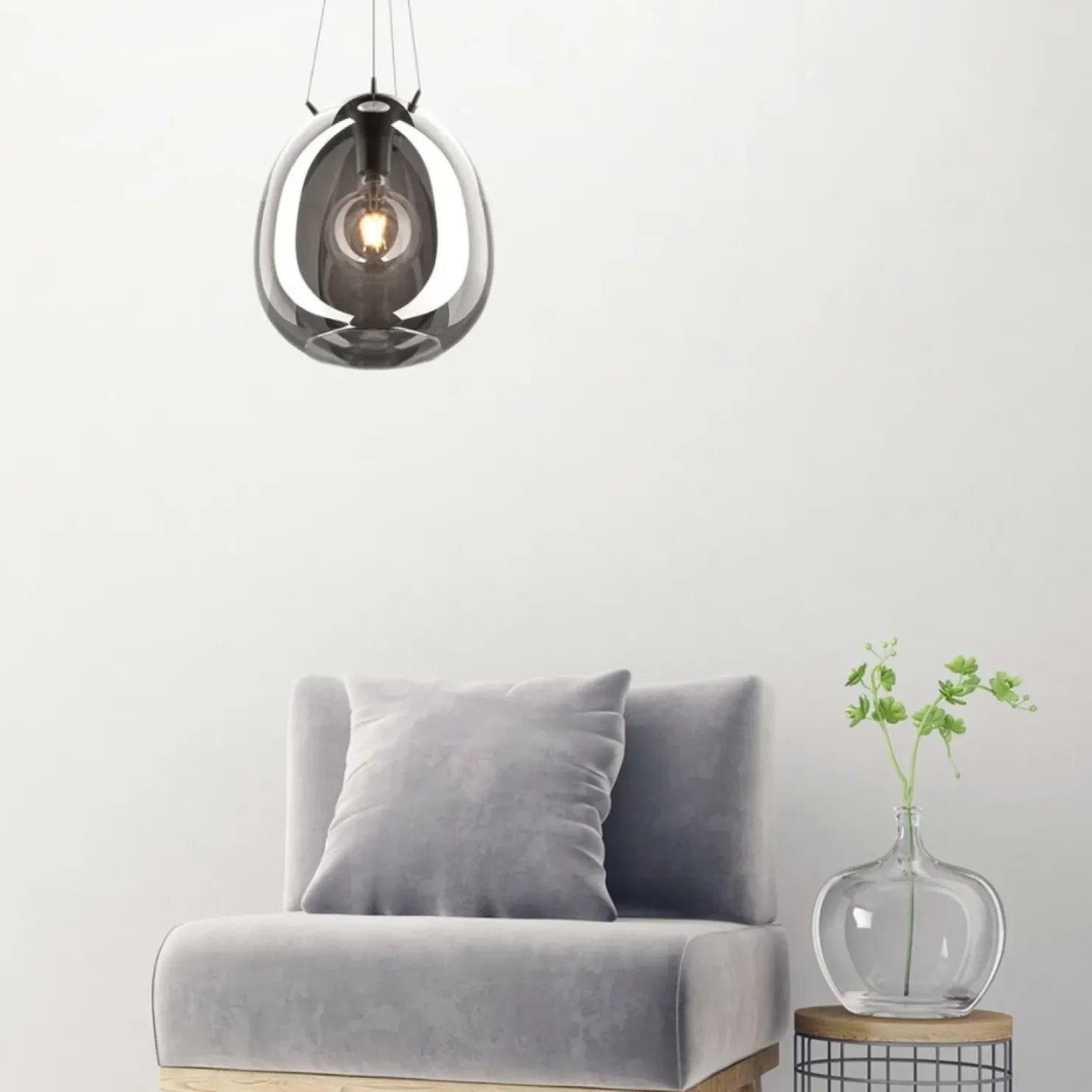 New Sklep Kaja Lampa wisząca do nowoczesnej kuchni P19066B-D38 MOON | Kaja