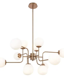 Store Sklep Kaja Lampa wisząca do oświetlenia dużego pokoju MOD221PL-12G z serii ERICH złoty