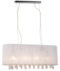 Lampa wisząca do salonu glamour MDM1870-4 WH ISLA | Kaja Oświetlenie*Sklep Kaja Flash Sale
