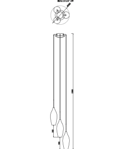 Online Sklep Kaja Lampa wisząca do stylowego salonu MD2101A-3S CHAMPAGNE | Kaja