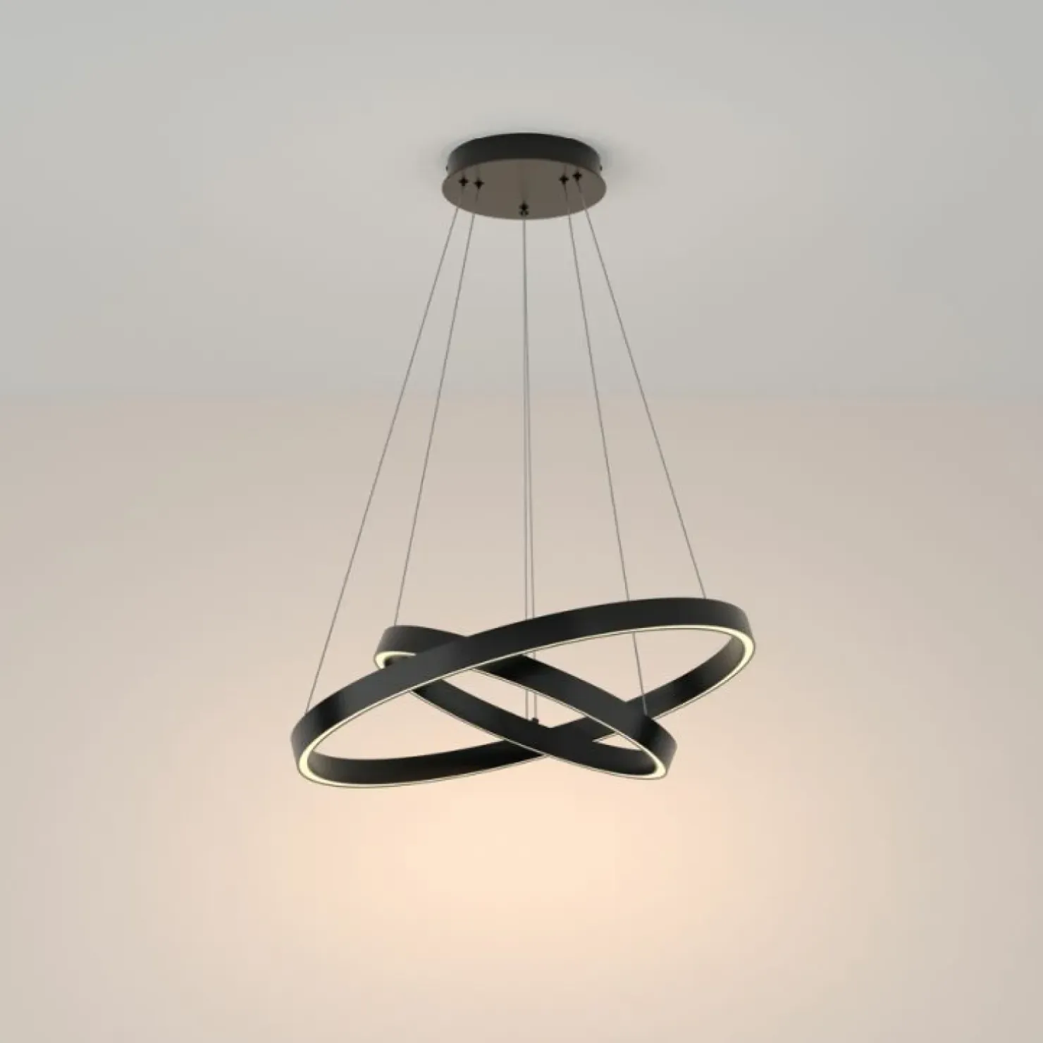 Best Sale Sklep Kaja Lampa wisząca, dwa połączone okręgi MOD058PL-L55B3K z serii RIM | Kaja