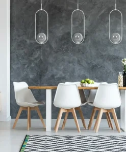 Shop Sklep Kaja Lampa wisząca elipsa z kloszem w kolorze grafitu K-5302 z serii ARLENA