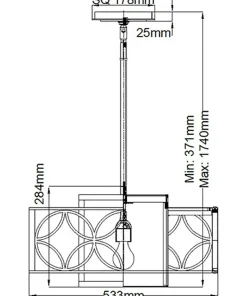 Hot Sklep Kaja Lampa wisząca geometryczna, brąz FE-REMY-P-B z serii REMY