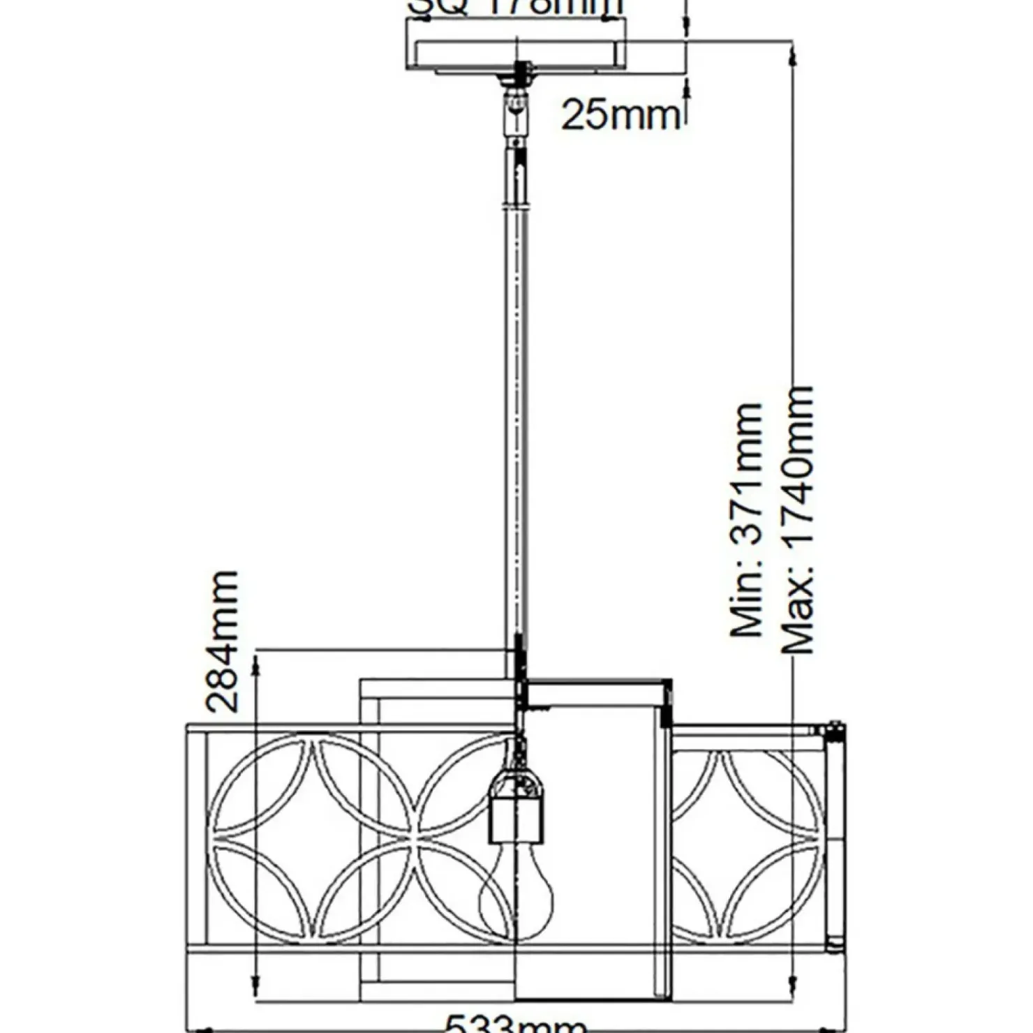 Hot Sklep Kaja Lampa wisząca geometryczna, brąz FE-REMY-P-B z serii REMY