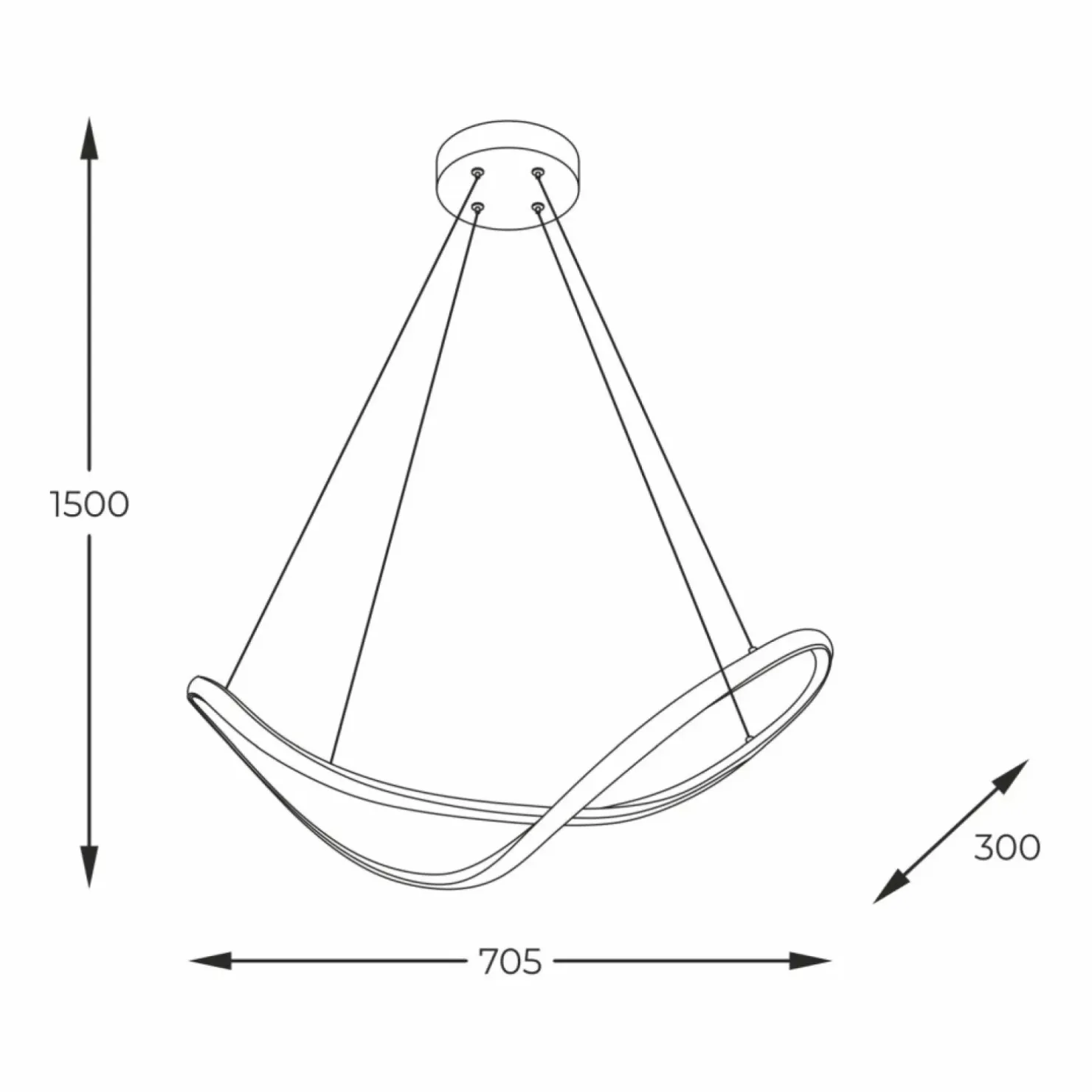 Best Sale Sklep Kaja Lampa wisząca LED o nieregularnym kształcie 19600P-BK ERDA | Kaja