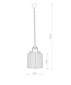 Lampa wisząca, na łańcuszku, na cztery żarówki 8152 | Kaja Oświetlenie*Sklep Kaja Sale