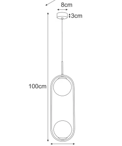 Lampa wisząca na dwie żarówki, złoty kolor K-5392 z serii RITUS*Sklep Kaja Outlet