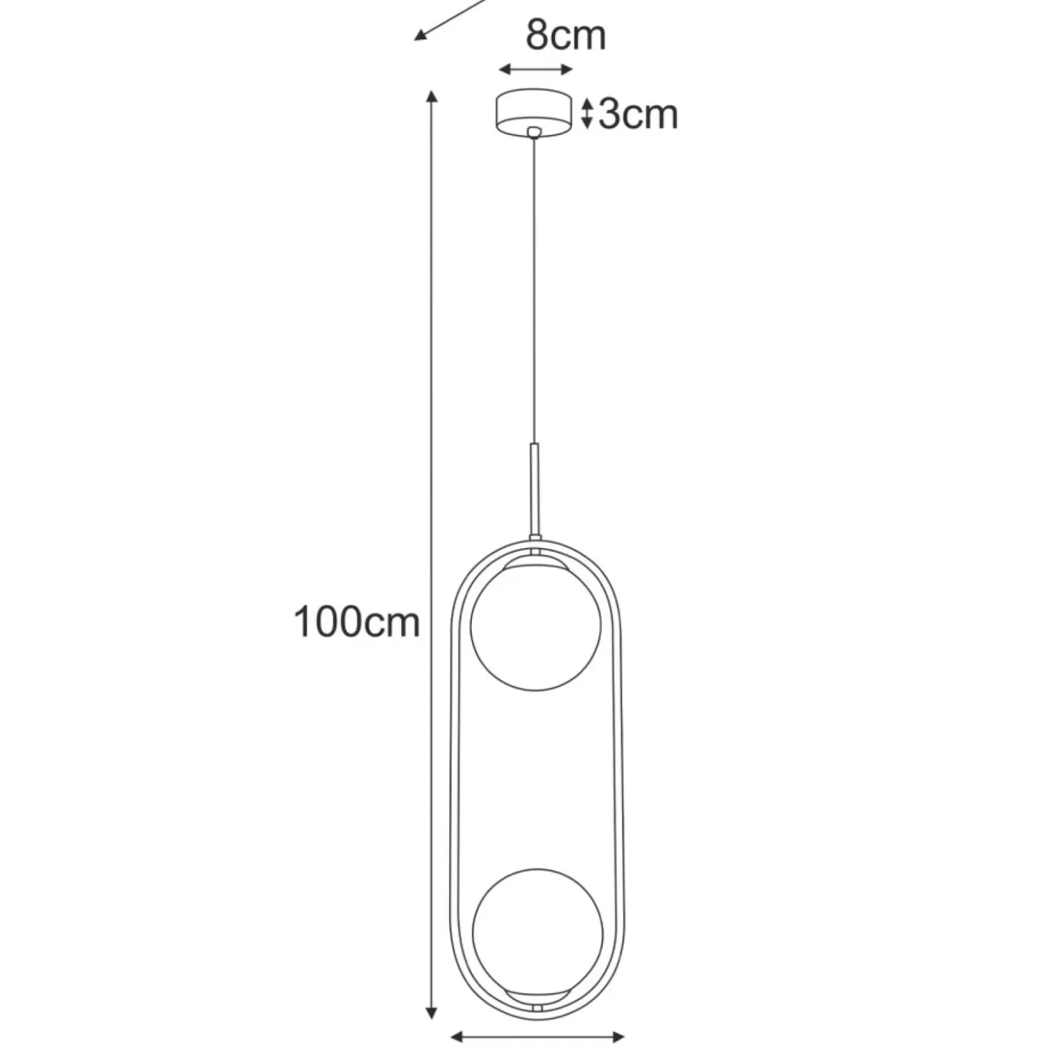 Lampa wisząca na dwie żarówki, złoty kolor K-5392 z serii RITUS*Sklep Kaja Outlet