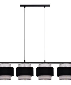 Lampa wisząca na listwie, czarno-szare abażury K-5173 z serii ETELA*Sklep Kaja Best