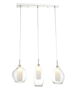 Discount Sklep Kaja Lampa wisząca na listwie idealna nad stół AZ3075 AMBER | Kaja chrom