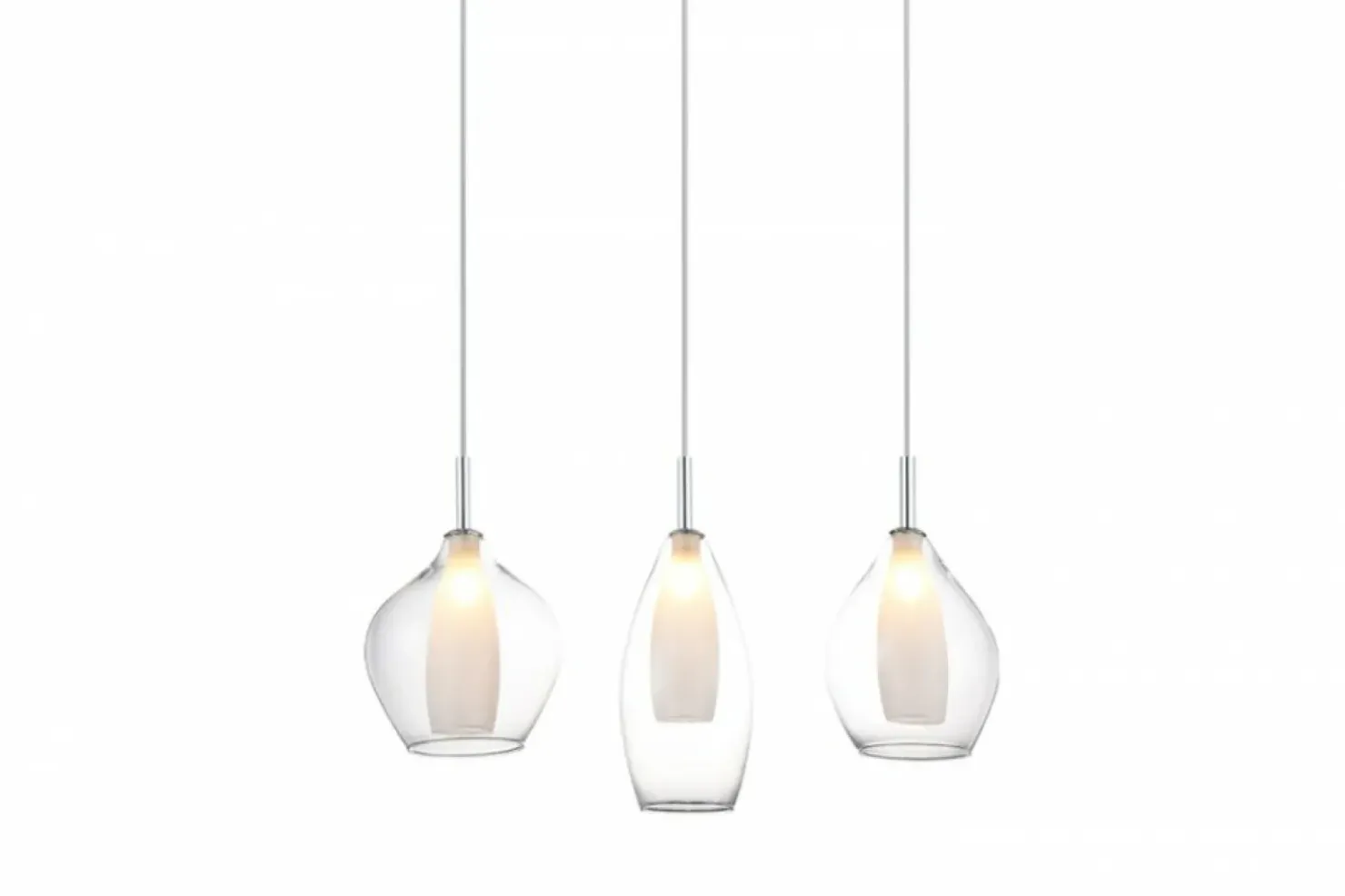 Discount Sklep Kaja Lampa wisząca na listwie idealna nad stół AZ3075 AMBER | Kaja chrom