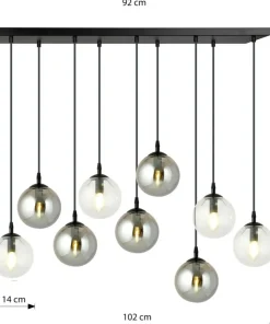 Discount Sklep Kaja Lampa wisząca na listwie z 9 kloszami 714/9M2 | Kaja Oświetlenie