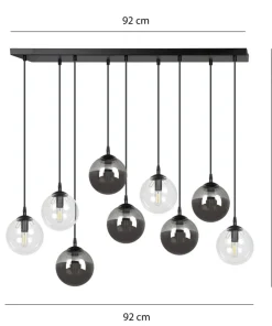 Discount Sklep Kaja Lampa wisząca na listwie z 9 kloszami 714/9M2 | Kaja Oświetlenie