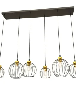 Flash Sale Sklep Kaja Lampa wisząca na podłużnej podstawie, 6xE27 1368/6 z serii NANDO