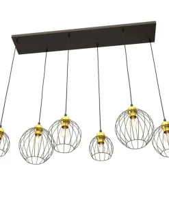 Flash Sale Sklep Kaja Lampa wisząca na podłużnej podstawie, 6xE27 1368/6 z serii NANDO
