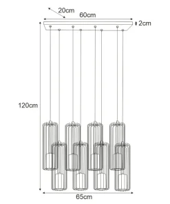 Flash Sale Sklep Kaja Lampa wisząca na prostokątnej podsufitce K-4938 | Kaja Oświetlenie