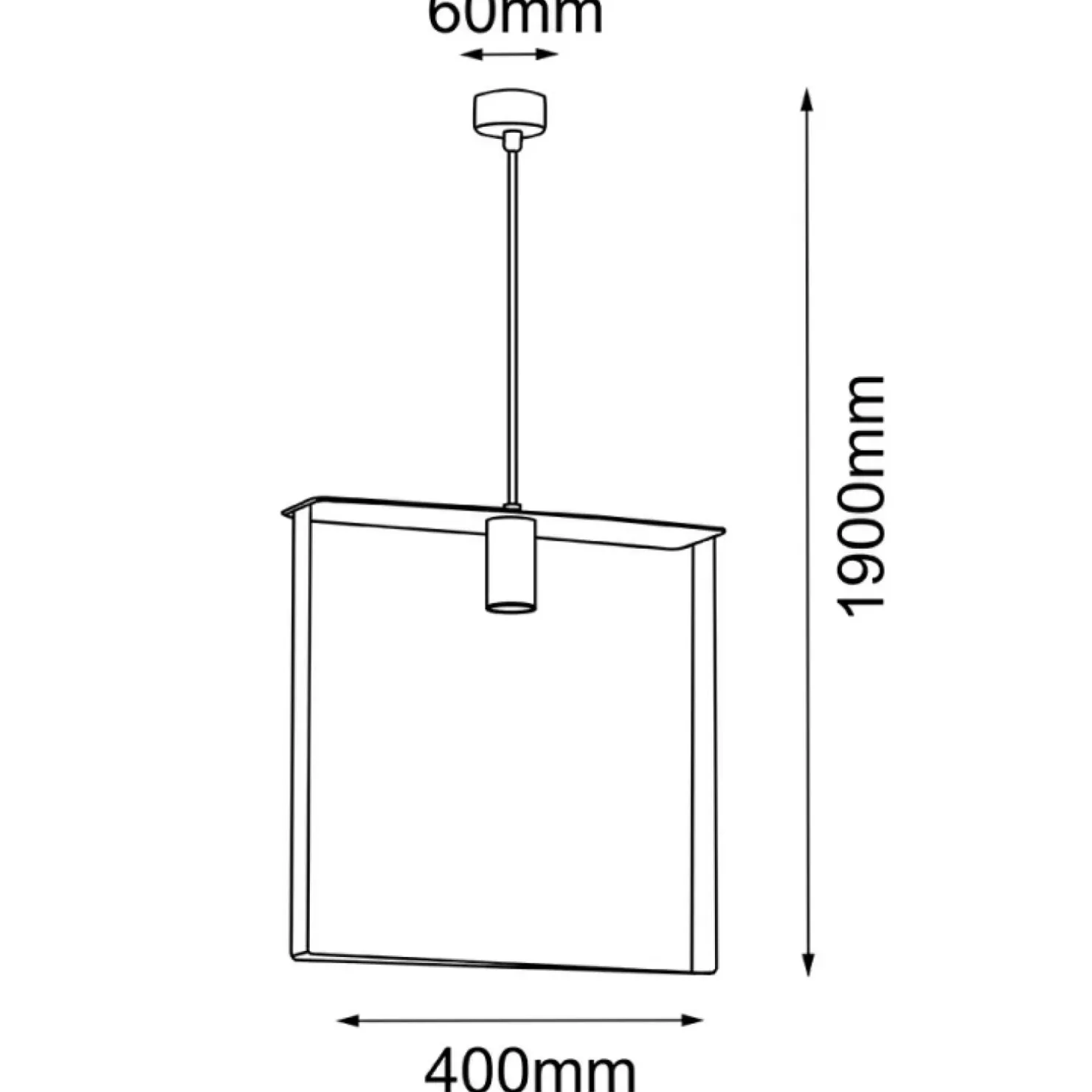 Hot Sklep Kaja Lampa wisząca o prostym kształcie 40x40cm ANT 5155 ORTIGA | Kaja