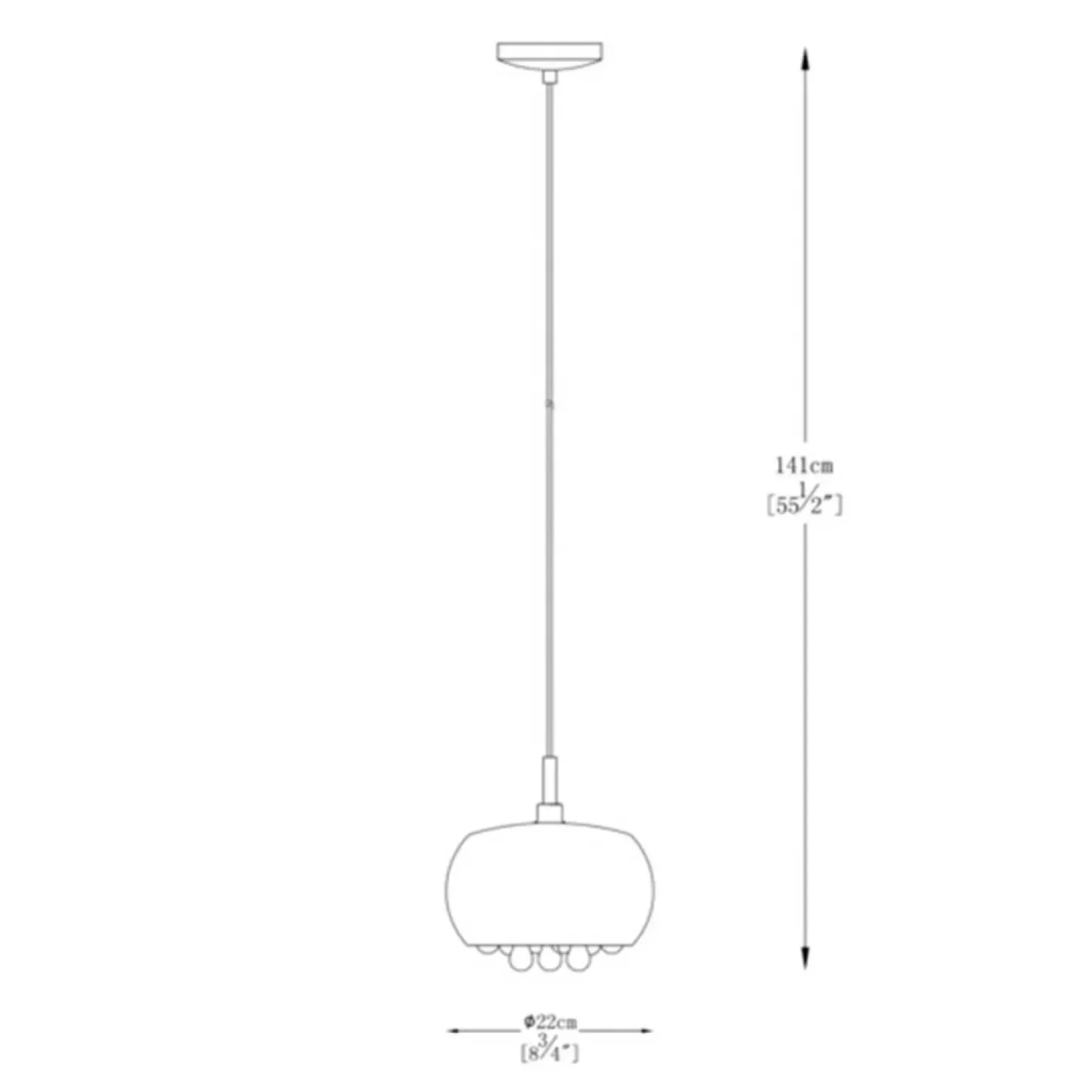 Discount Sklep Kaja Lampa wisząca P0076-01D-F4K9 z serii RAIN| Kaja Oświetlenie