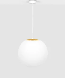 Sale Sklep Kaja Lampa wisząca, pojedyncza kula, w białym kolorze K-5312 z serii ELMO