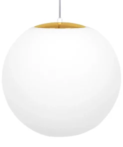Sale Sklep Kaja Lampa wisząca, pojedyncza kula, w białym kolorze K-5312 z serii ELMO