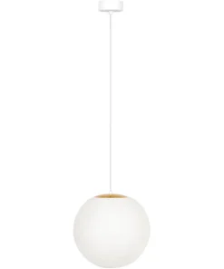 Sale Sklep Kaja Lampa wisząca, pojedyncza kula, w białym kolorze K-5312 z serii ELMO