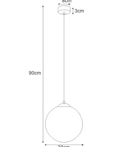 Sale Sklep Kaja Lampa wisząca, pojedyncza kula, w białym kolorze K-5312 z serii ELMO