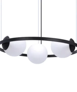 Cheap Sklep Kaja Lampa wisząca poziomy okrąg z białymi kloszami 5004 z serii ORBIT