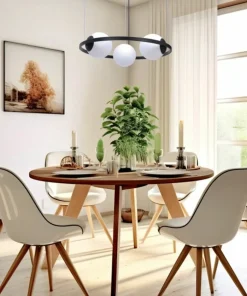 Cheap Sklep Kaja Lampa wisząca poziomy okrąg z białymi kloszami 5004 z serii ORBIT