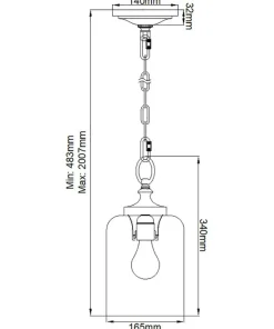 Lampa wisząca regulowana, mosiądz FE-HOUNSLOW-P-BB z serii HOUNSLOW*Sklep Kaja Best Sale