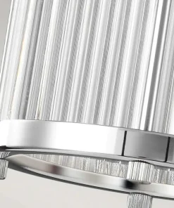 Shop Sklep Kaja Lampa wisząca, ryflowany klosz FE-PAULSON-MP z serii PAULSON chrom