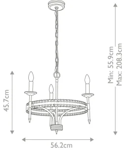 Lampa wisząca, styl industrialny CROWN3 z serii CROWN*Sklep Kaja Clearance