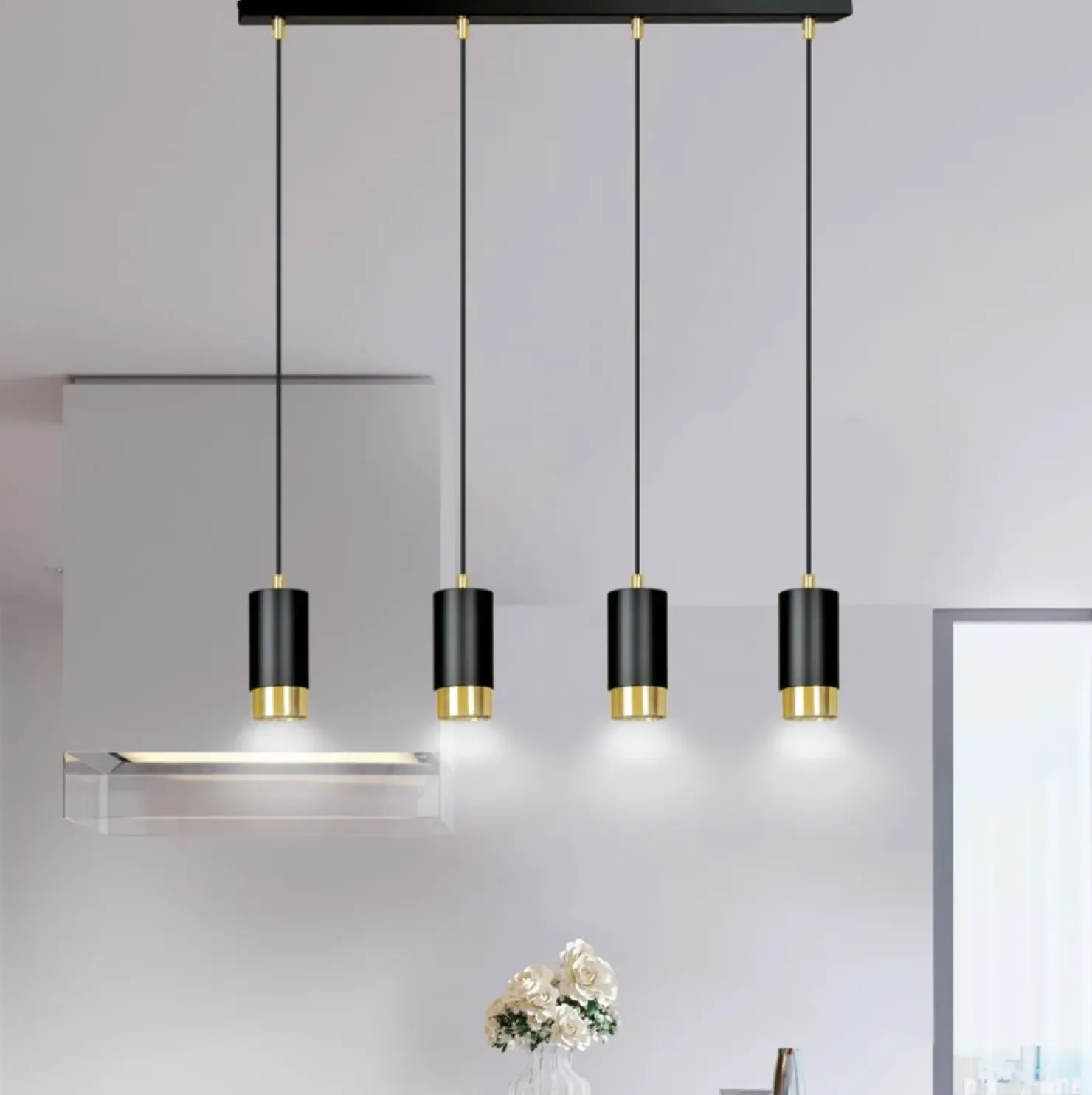 Flash Sale Sklep Kaja Lampa wisząca typu listwa z czterema spotami 817/4 | Kaja Oświetlenie