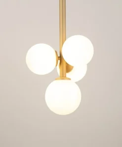Best Sale Sklep Kaja Lampa wisząca w kolorze beżowego złota SIG 33606 PERLA | Kaja