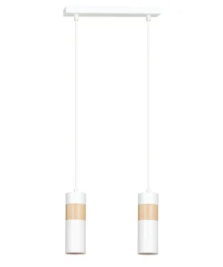 Shop Sklep Kaja Lampa wisząca w kolorze białym i złotym do kuchni 733/2 z serii AKA