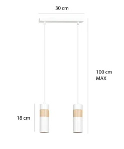 Shop Sklep Kaja Lampa wisząca w kolorze białym i złotym do kuchni 733/2 z serii AKA