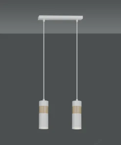 Shop Sklep Kaja Lampa wisząca w kolorze białym i złotym do kuchni 733/2 z serii AKA