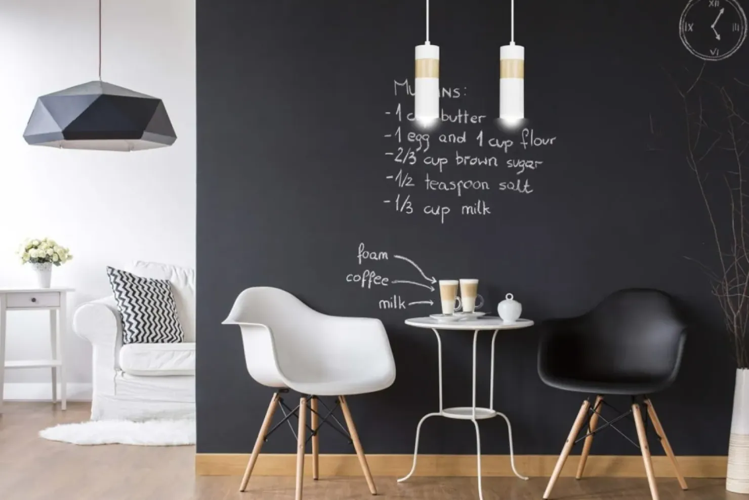 Shop Sklep Kaja Lampa wisząca w kolorze białym i złotym do kuchni 733/2 z serii AKA
