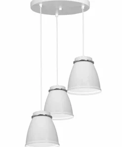 Hot Sklep Kaja Lampa wisząca w kolorze bieli, z kloszami LX 1938 z serii LERDO | Kaja
