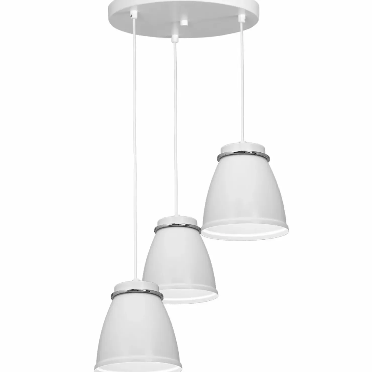 Hot Sklep Kaja Lampa wisząca w kolorze bieli, z kloszami LX 1938 z serii LERDO | Kaja