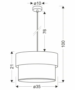 Lampa wisząca w kolorze brązu i czerni 31-18526 z serii FORNERO | Kaja Oświetlen*Sklep Kaja Fashion