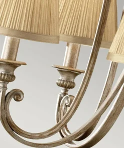 Lampa wisząca w kolorze piaskowo-srebrnym FE-ABBEY5 z serii ABBEY*Sklep Kaja Cheap