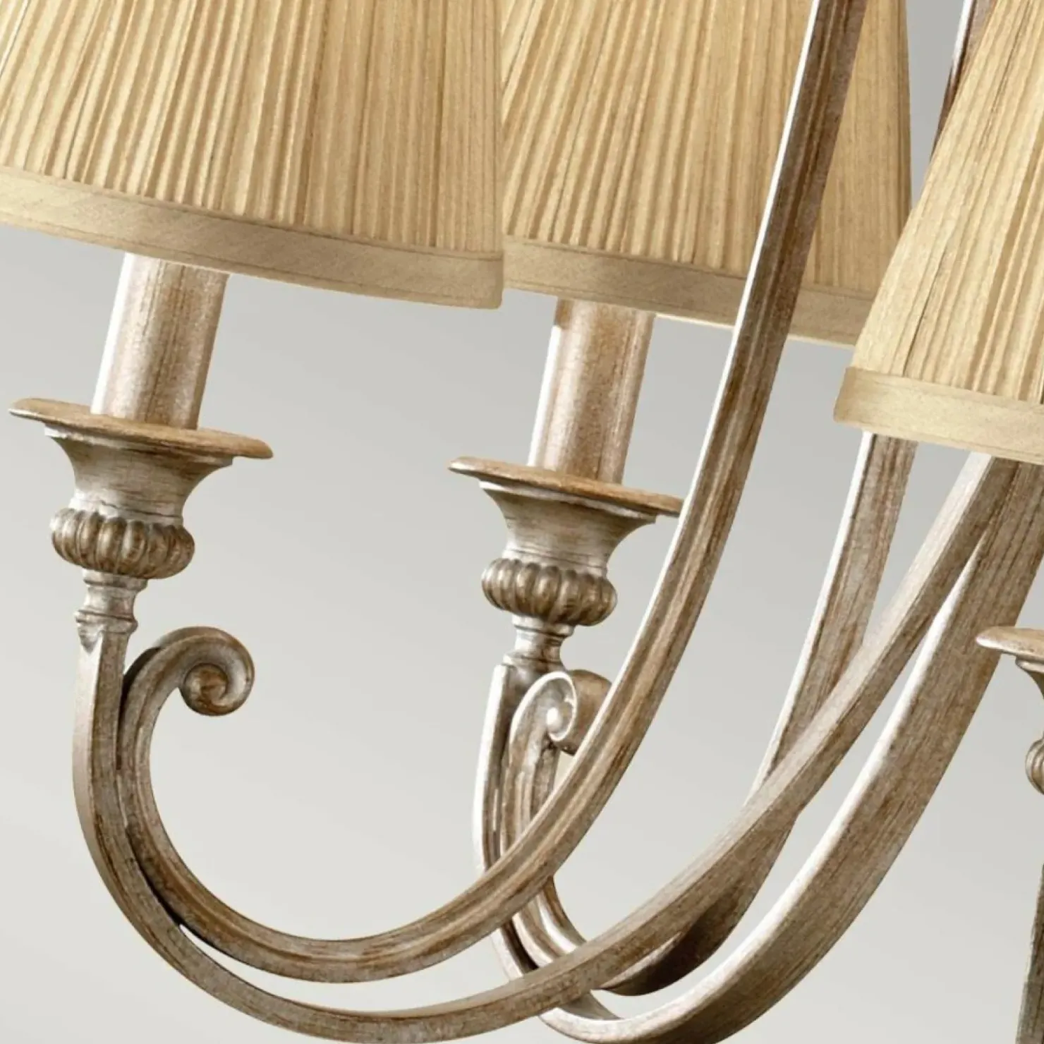 Lampa wisząca w kolorze piaskowo-srebrnym FE-ABBEY5 z serii ABBEY*Sklep Kaja Cheap
