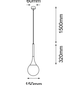 Best Sale Sklep Kaja Lampa wisząca w kształcie łezki, czarny zwis ANT 5169 JUN | Kaja