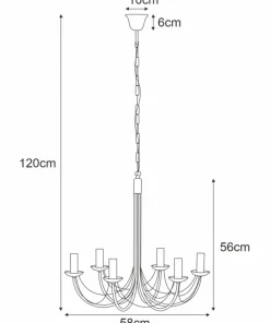Lampa wisząca w kształcie świecznika K-3520 PERSEO | Kaja Oświetlenie*Sklep Kaja Best