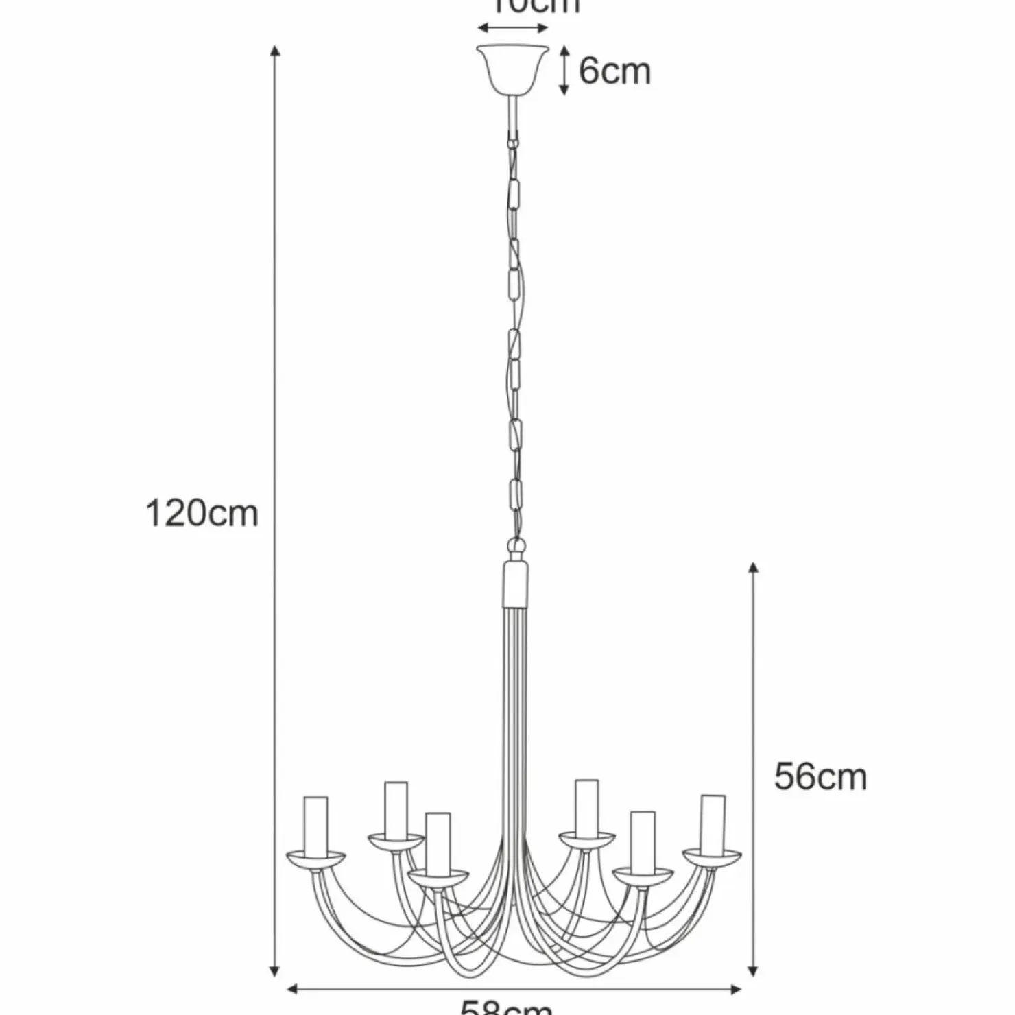 Lampa wisząca w kształcie świecznika K-3520 PERSEO | Kaja Oświetlenie*Sklep Kaja Best