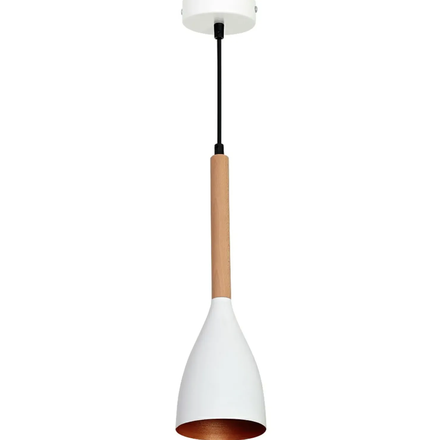 Sale Sklep Kaja Lampa wisząca w nowoczesnym stylu, biało-złota LX 9106 z serii MUZA