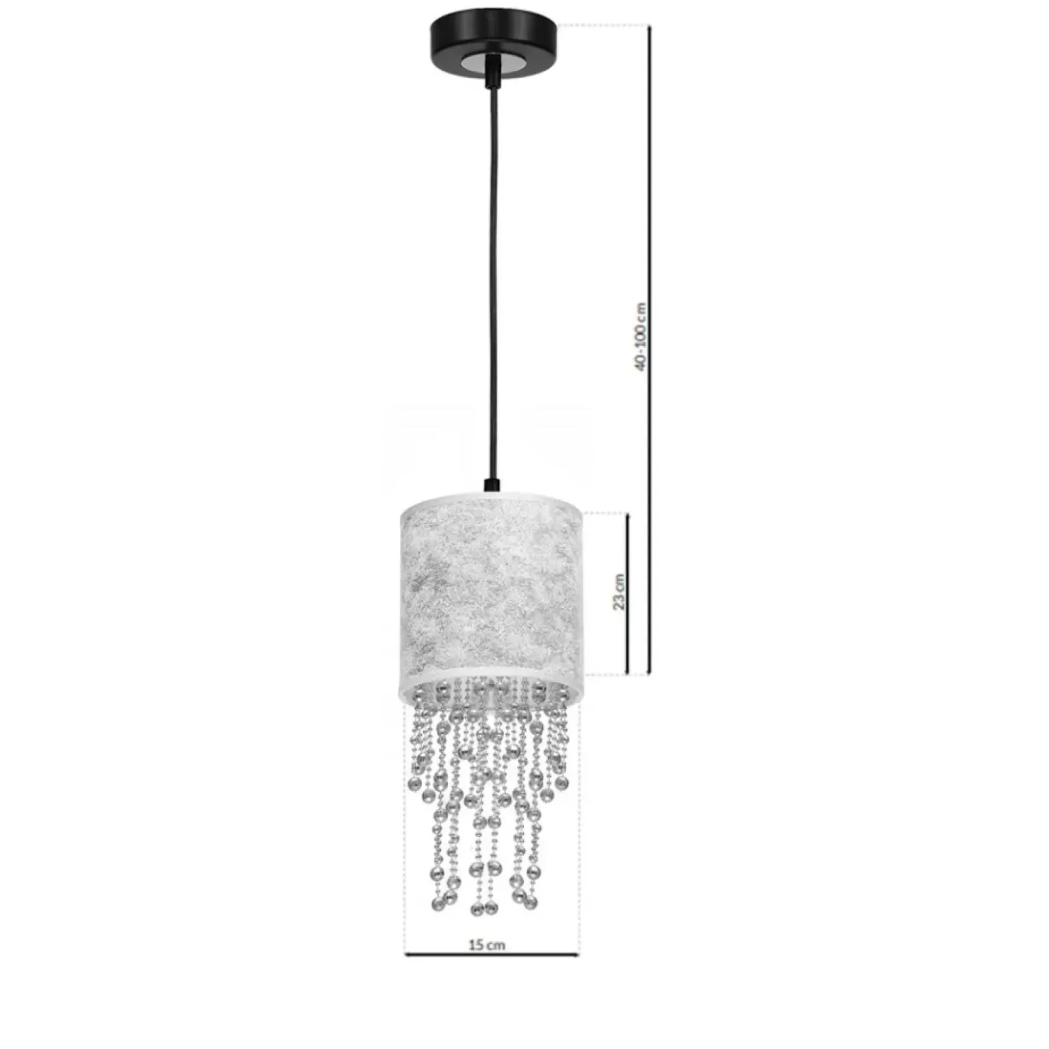 Lampa wisząca w stylu glamour, z kryształami MLP6434 z serii ALMERIA | Kaja Oświ*Sklep Kaja Fashion