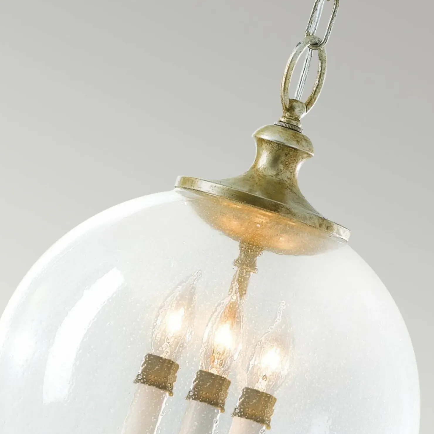 Lampa wisząca, świecznik w kloszu FE-ARGENTO-P z serii ARGENTO*Sklep Kaja Clearance